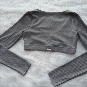 Alo Yoga ribbed defined long sleeve bra